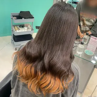 ロング カラー ボブ/艶カラー/ 暖色/Natsukiのヘアスタイル