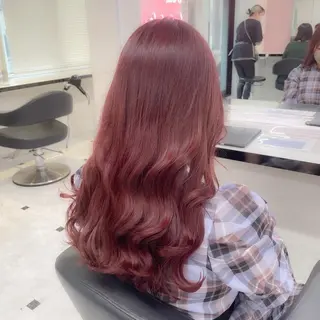カラー girlな暖色ヘア 🪽🫧ハルナ🎀のヘアスタイル