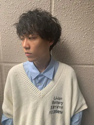 ショート パーマ メンズ Vir by browのヘアスタイル