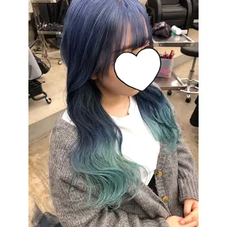 ロング カラー 推しカラー✨ オタク美容師ユウカのヘアスタイル