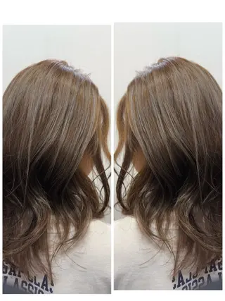 セミロング カラー 艶カラー🕊️ ✴︎Yukari✴︎のヘアスタイル