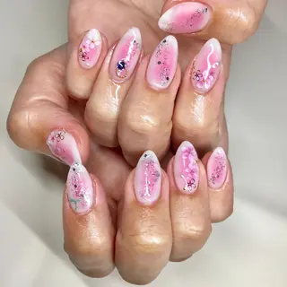 ショート カラー パーマ ネイル マツエク・マツパ 福田 加奈のネイルデザイン