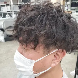 パーマ メンズ 顔まわりデザイン🌿 ふじこのヘアスタイル