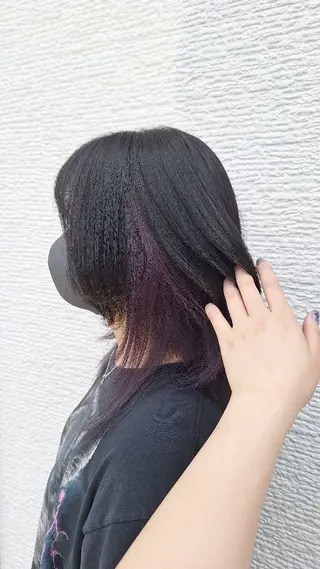 カラー ミディアム 安藤 真由のヘアスタイル