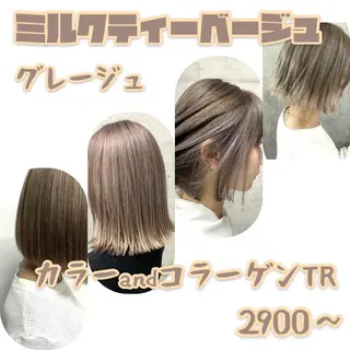 ミディアム カラー ヘアアレンジ 【公式】amble luxe池袋東口🩷のヘアスタイル