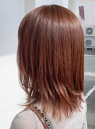 ミディアム カラー 廣瀬 ちよみのヘアスタイル