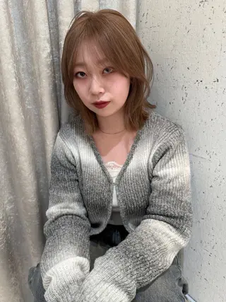 ミディアム カラー mai / linoah˚✧のヘアスタイル