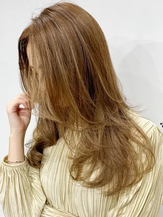 セミロング カラー パーマ ヘアアレンジ ITbyALBUM 浦和店のヘアスタイル