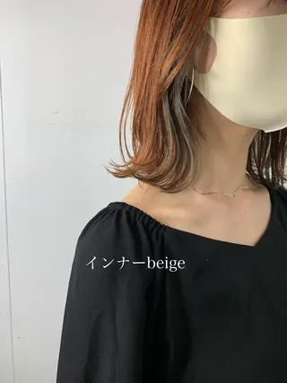 セミロング メンズバレイヤージュ 斉藤春のヘアスタイル