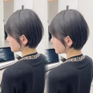 ショート 名古屋/艶カラー🫧 /アレンジ/ショートのヘアスタイル