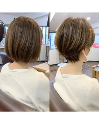 ショート 縮毛矯正/ショート/ レイヤー/畑中正敏のヘアスタイル