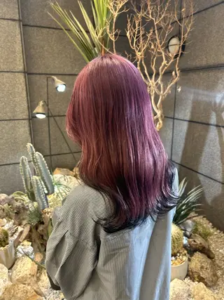 ミディアム カラー パーマ 🇰🇷韓国スタイル /束間まつげ🎀ミキのマツエク・マツパデザイン