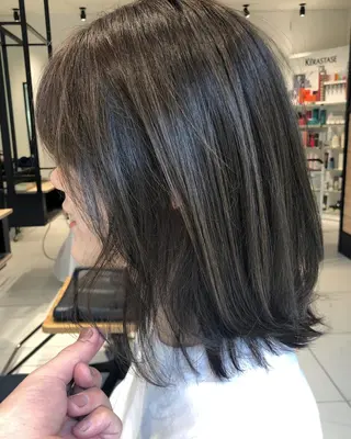 セミロング カラー 艶レイヤー/艶髪矯正 /ケラトリ/石井のヘアスタイル