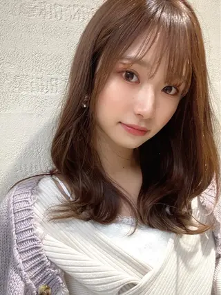 セミロング 🧡くびれヘア/前髪 顔周り🧡久原結衣のヘアスタイル