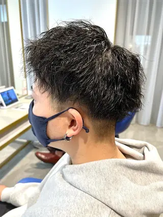 ショート パーマ ヘアアレンジ メンズ men’s salon NOA solte. 【メンズサロン ノアソルテ】所属・メンズパーマ職人 加藤 弘貴のヘアスタイル