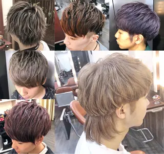 カラー パーマ メンズ Lull (シェアサロンReco VIProom)所属・Lull1人美容室 バレイヤージュのヘアスタイル