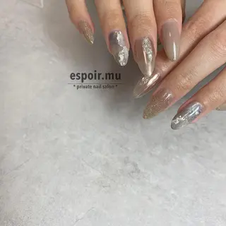 ロング ネイル espoir. muのネイルデザイン