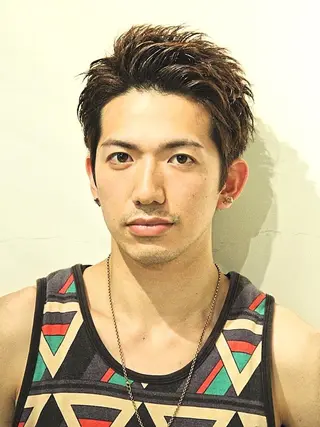 ショート カラー メンズ flencia 丸 和博｜カットのヘアスタイル