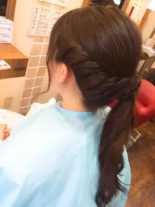 ロング ヘアアレンジ 大野 まゆのヘアスタイル