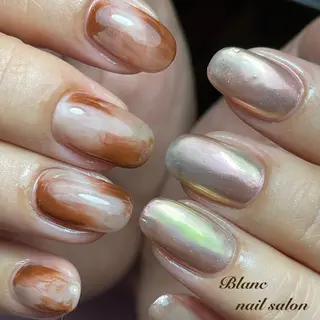 ミディアム Blanc ブランのネイルデザイン