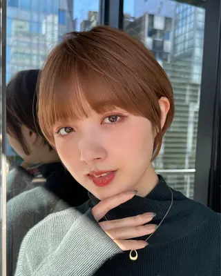 ショート ショートヘア くすみカラー、大場猛のヘアスタイル