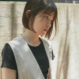 ショート タンバルモリパーマ 礒井メンキのヘアスタイル