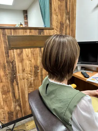 ミディアム カラー 大人のためのデザイン カラー美容師/オノのヘアスタイル