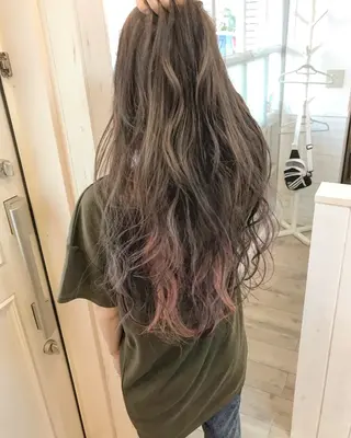ロング カラー Blink Remit hair明野店所属・秋月 亜耶のヘアスタイル