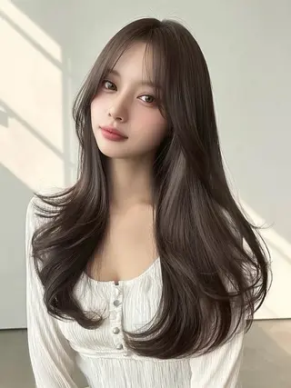 ロング カラー りきと🦋河原町 縮毛矯正/艶カラーのヘアスタイル