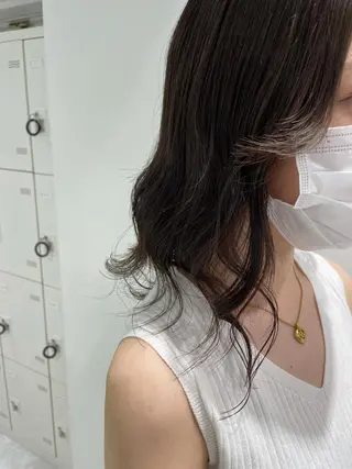 セミロング カラー パーマ ヘアアレンジ メンズ キッズ ネイル マツエク・マツパ スパイキー/フェザー /波巻き/かいとのヘアスタイル