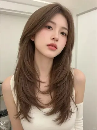 ロング 西川 仁のヘアスタイル