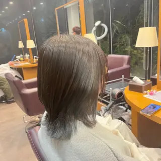 ミディアム カラー SOUPLE 土谷優乃のヘアスタイル
