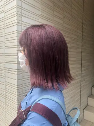 セミロング カラー 古屋 花織のヘアスタイル