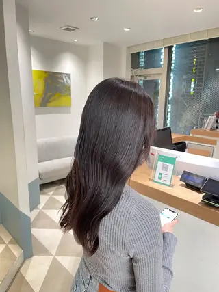 ミディアム カラー パーマ 森山 陽菜のヘアスタイル