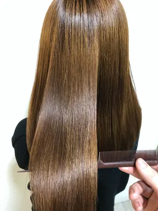 セミロング ブリーチ/髪質改善 NYNY大久保のヘアスタイル