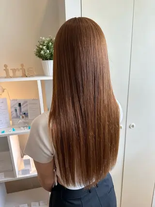 ロング カラー ueki ayaneのヘアスタイル