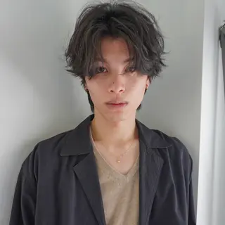 ショート パーマ メンズ ニュアンスデザイン/ SHOUTOのヘアスタイル