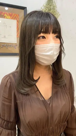 ミディアム カラー 🪭risa 暖色/レイヤー🪭のヘアスタイル