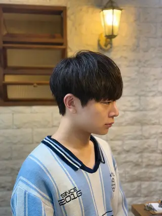 メンズ 赤木蓮/メンズ特化 パーマ/ハイトーンのヘアスタイル