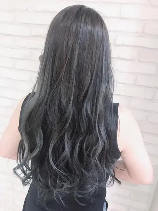 ロング カラー 横浜🍒ルーツカラー エクステ／RIEのヘアスタイル