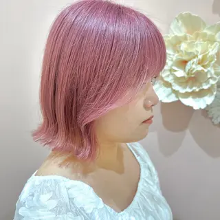 ミディアム カラー レイヤーカット/ ハイトーンchimiのヘアスタイル