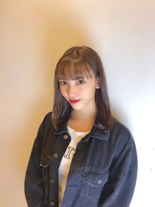 ミディアム カラー マンツーマン/透明感 foi hairのヘアスタイル