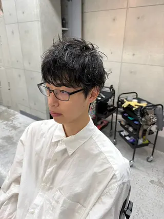 ミディアム パーマ メンズ CHROM TOKYO A.L.T所属・【メンズ・パーマ】 藪 清正のヘアスタイル