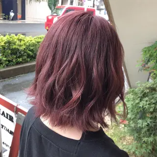 ミディアム カラー パーマ ヘアアレンジ 八巻 晴香のヘアスタイル