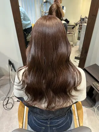 ロング カラー HANAME 原宿美容室のヘアスタイル