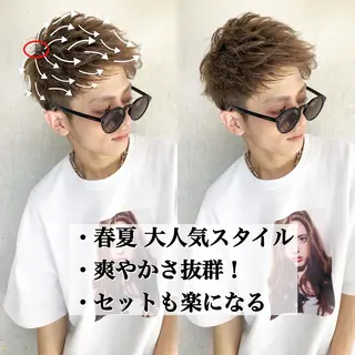 メンズ Loy所属・メンズヘア特化 パーマ 縮毛矯正🔷のヘアスタイル