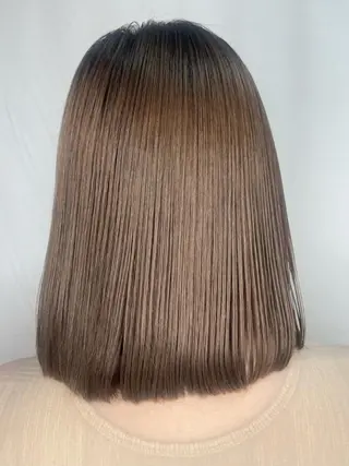 ミディアム カラー パーマ 髪質改善/縮毛矯正 /ブリーチ矯正/岡部のヘアスタイル