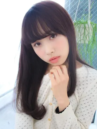 ロング カラー パーマ VIVIE【ヴィヴィ】所属・髪質改善/韓国風 レイヤー/田村祐樹のヘアスタイル