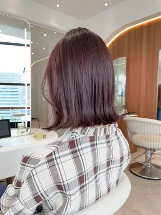 ミディアム カラー 渋谷ボブ/レイヤー ボブ田中航平のヘアスタイル