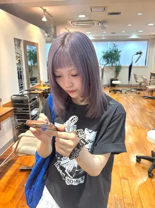 ミディアム カラー 榎本 紀美／カット無料のヘアスタイル